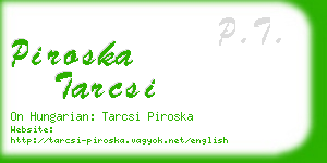 piroska tarcsi business card